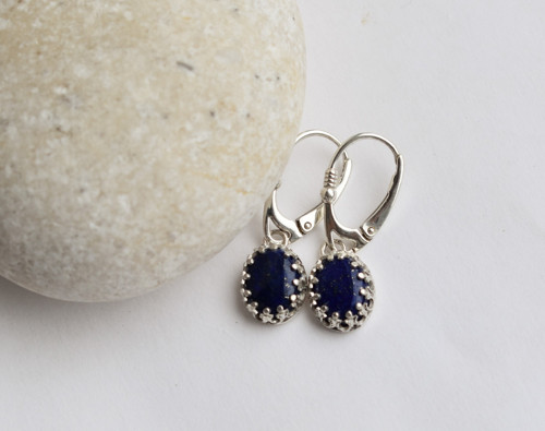 Náušnice Lapis lazuli - Ag — foto 4