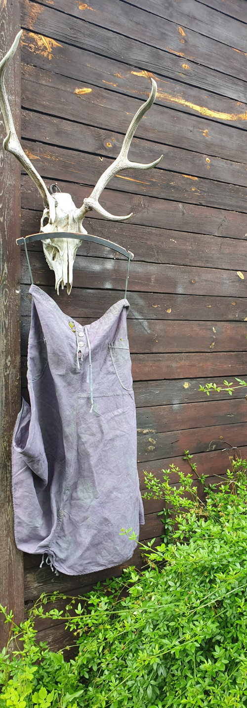 Šedofialová sukně (lněná) — foto 4