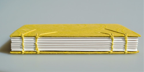 Koptská papírová vazba – žlutý notes — foto 2