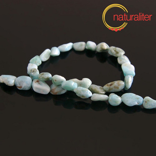 Larimar - valounky 5-11mm, návlek 40cm — foto 2