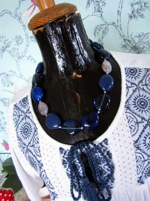 Náhrdelník blue jeans — foto 3