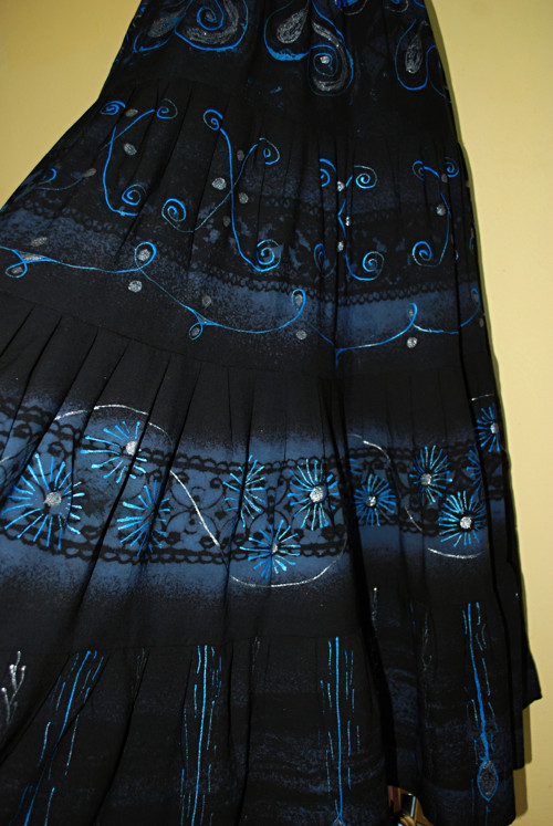 Boho Maxi Šaty De Luxe " Modrém" Jedinečná Sleva — foto 2