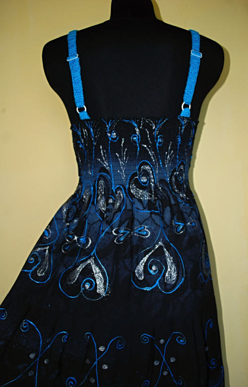 Boho Maxi Šaty De Luxe " Modrém" Jedinečná Sleva — foto 6