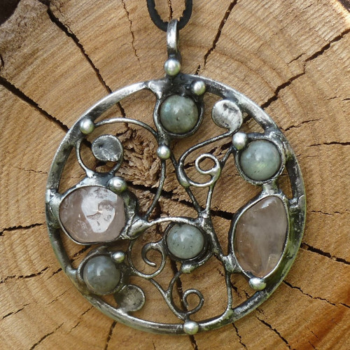 Amulet magické lásky (růženín+ labradorit) — foto 3