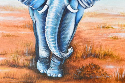 Blue Elephant - 30x30cm — foto 2