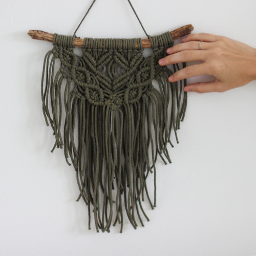 Khaki zelené macramé střední — foto 2