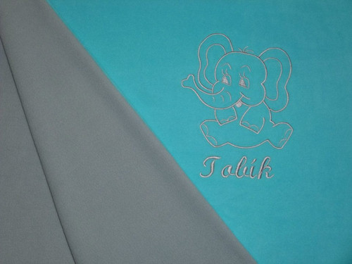 Deka fleece - slon + jméno — foto 2
