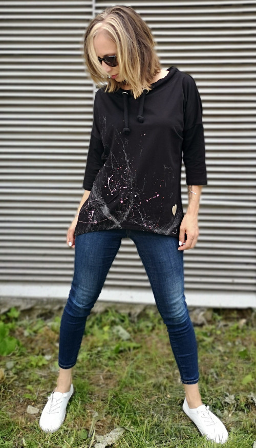 Černá mikina s lany — foto 2