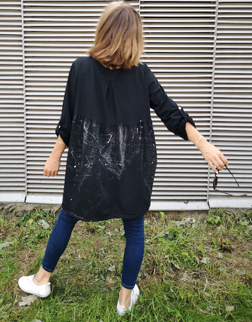 Černá oversize košile — foto 3