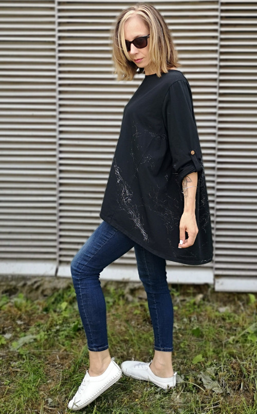 Černá oversize košile — foto 2
