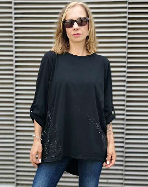 Černá oversize košile — foto 4