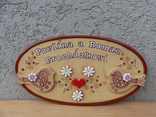 Oválná cedule se jmény ,,Ptáčci"/ na obj. — foto 4