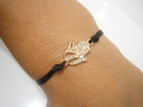 Elegantní náramek *Hamsa - štrasová* — foto 2