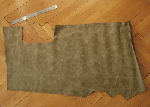 Khaki mačkaná kůže — foto 2