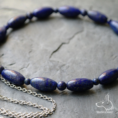 Lazhvard (lapis lazuli) - modrý náhrdelník — foto 3