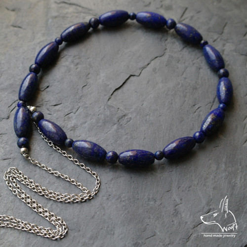 Lazhvard (lapis lazuli) - modrý náhrdelník — foto 4