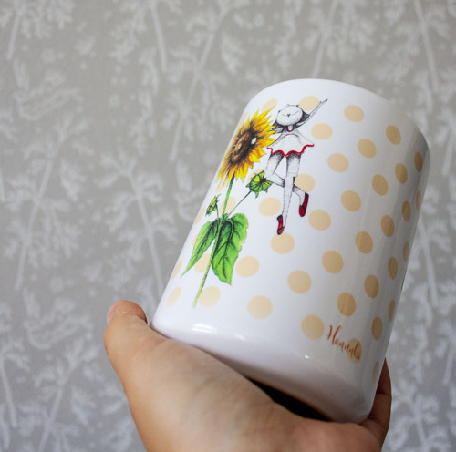 Hrnek - VELKÝ 400ml - slunečnice — foto 3