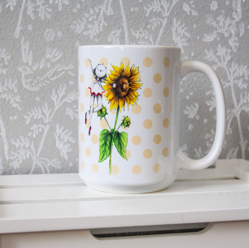 Hrnek - VELKÝ 400ml - slunečnice — foto 4
