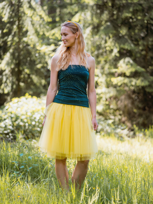 Žlutá tylová sukně — foto 3