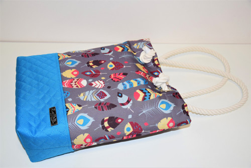 Kabelka s lanem - shopperka Maya Blue — foto 4