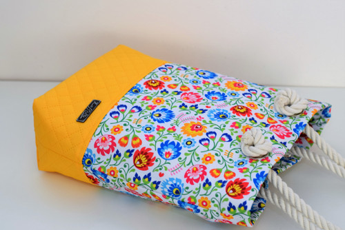 Kabelka s lanem - shopperka Mea Yellow — foto 4