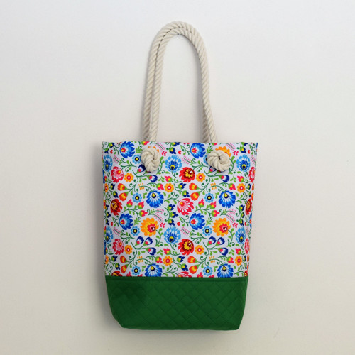 Kabelka s lanem - shopperka Mea Green — foto 3