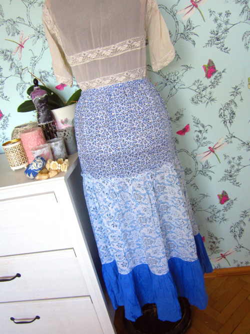 Sukně boho pomněnková — foto 4