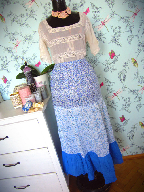 Sukně boho pomněnková — foto 2