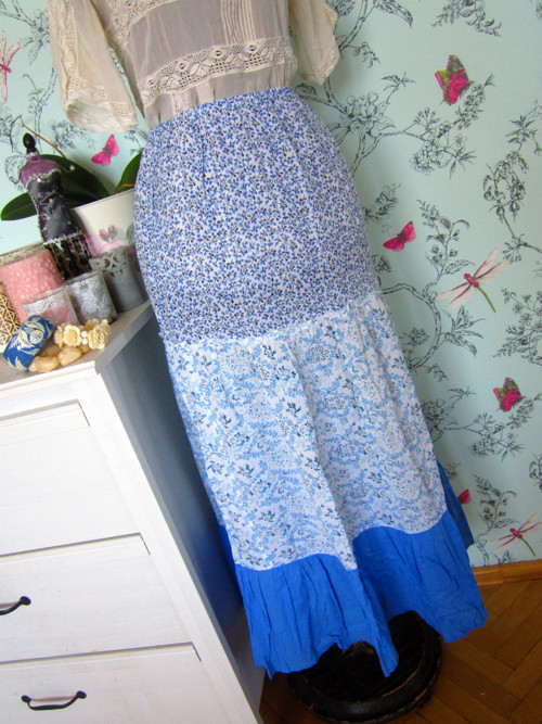 Sukně boho pomněnková — foto 3