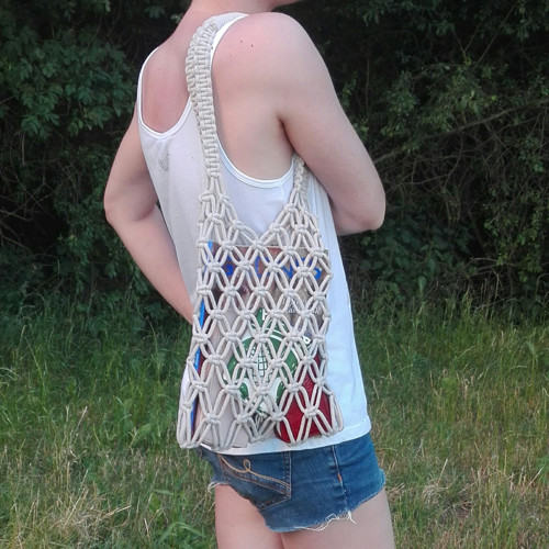 Macramé taška "ušatá" — foto 2