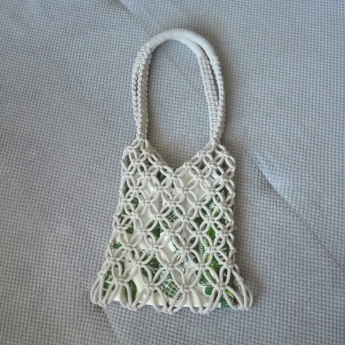 Macramé taška "ušatá" — foto 5