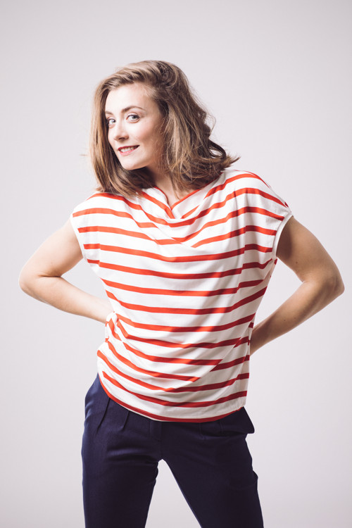 ROSMARINA triko pruh modrá-krémová — foto 4