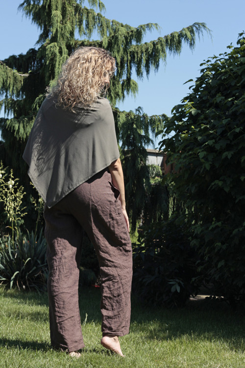 Khaki letní pončo — foto 3