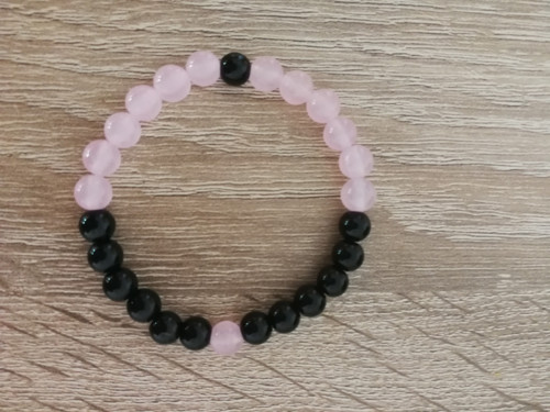 Náramek na přání, nefrit a onyx — foto 2
