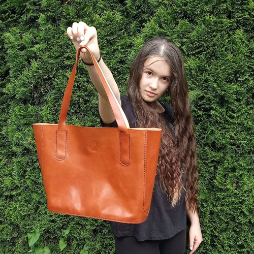 Mini tote bag medový — foto 2