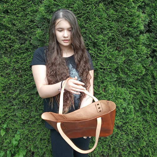 Mini tote bag medový — foto 4