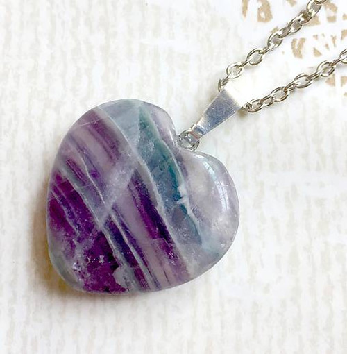 Přívesek srdce s fluoritem — foto 3