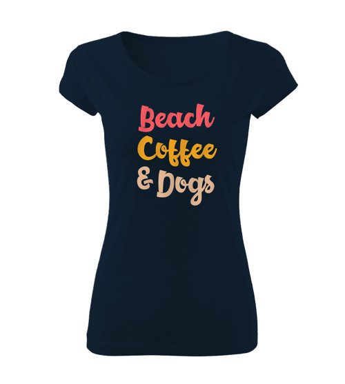 Tričko Beach Coffee & Dogs — foto 2