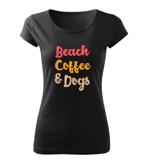 Tričko Beach Coffee & Dogs — foto 3