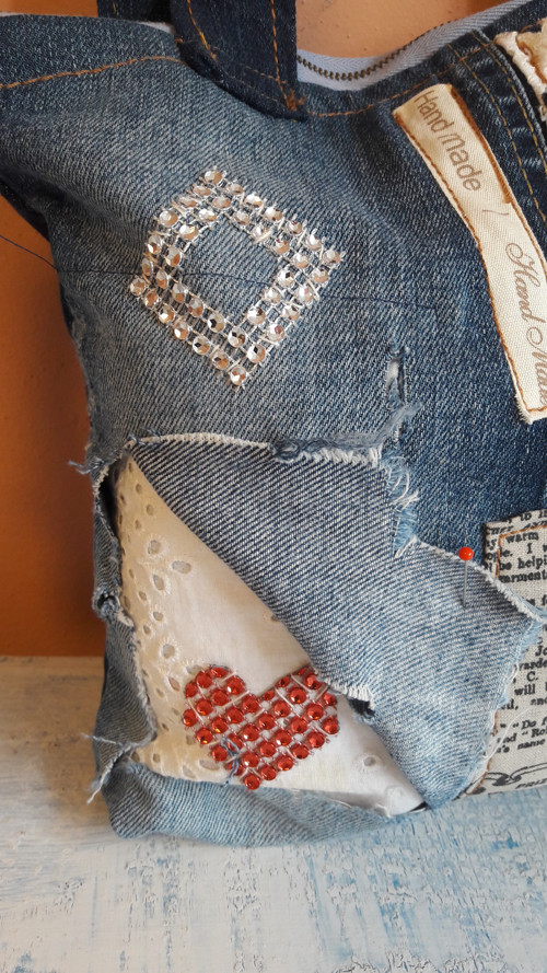 Recyklace, džínová taška — foto 2