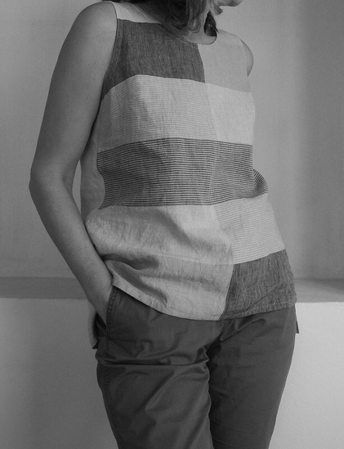 ERIN - top len - smetanová / režná — foto 6