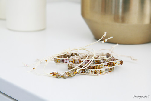 Zlatá sada náramků WEAVED BRACELET — foto 3