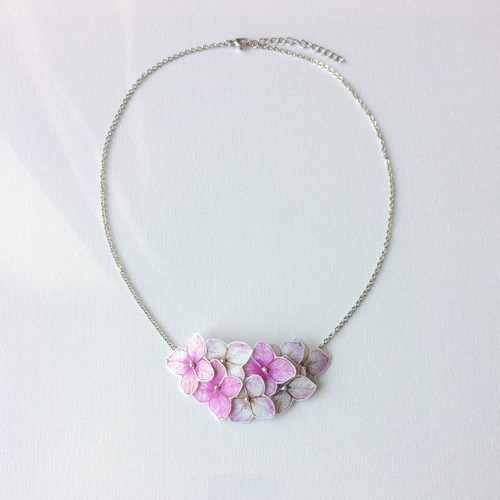 Náhrdelník- Hortenzie - midi — foto 4