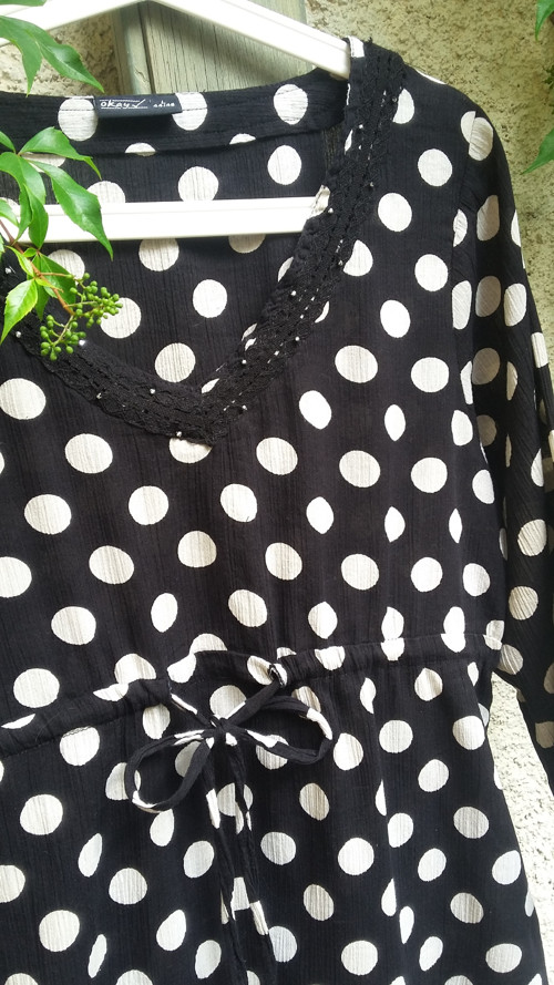 Puntíkaté retro, tunika XL — foto 5