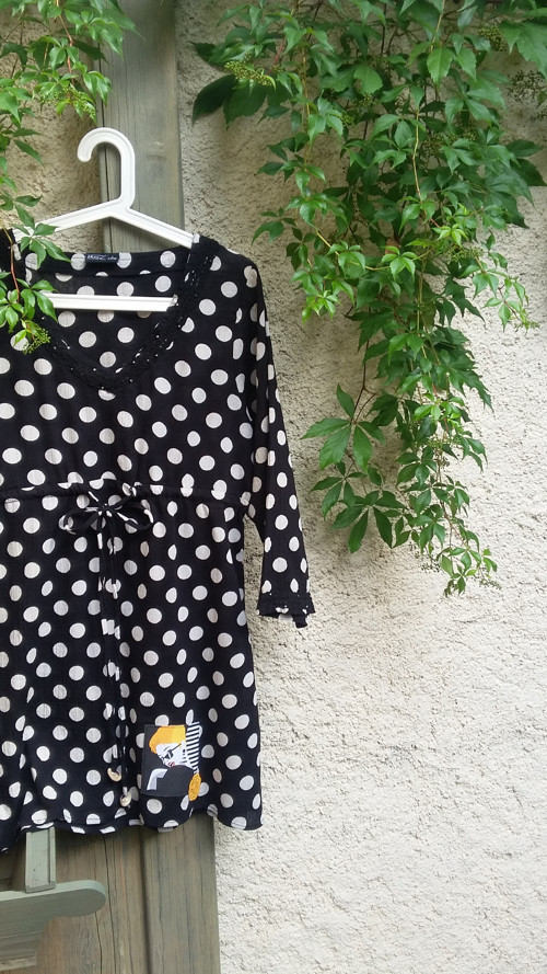 Puntíkaté retro, tunika XL — foto 2
