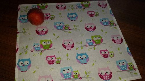 Prostírání , svačinový ubrousek textilní - sovičky — foto 3