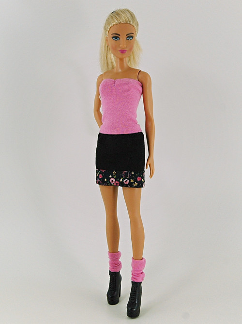 Barbie - Růžovočerná sukně — foto 3