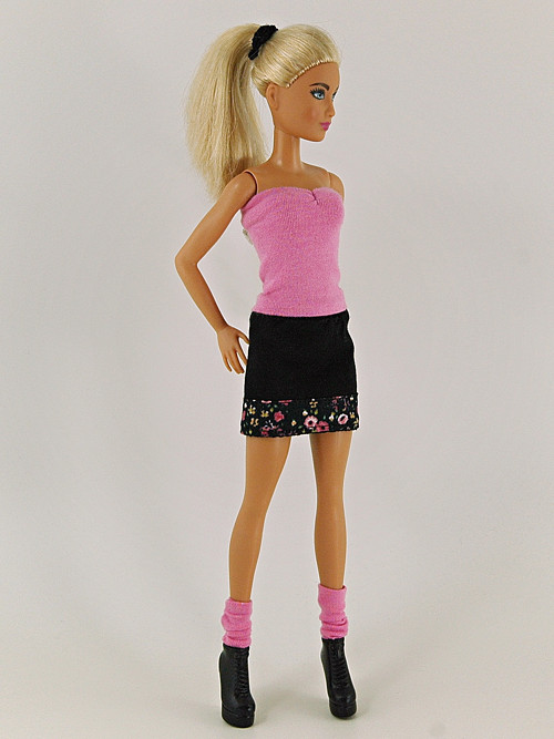 Barbie - Růžovočerná sukně — foto 2