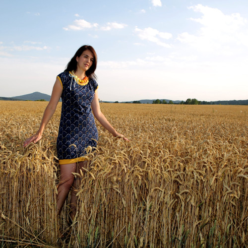 Šaty tmavěmodré se žlutou — foto 3