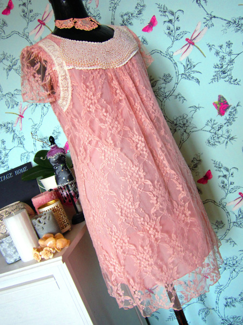 Šaty powder pink&pearls — foto 3